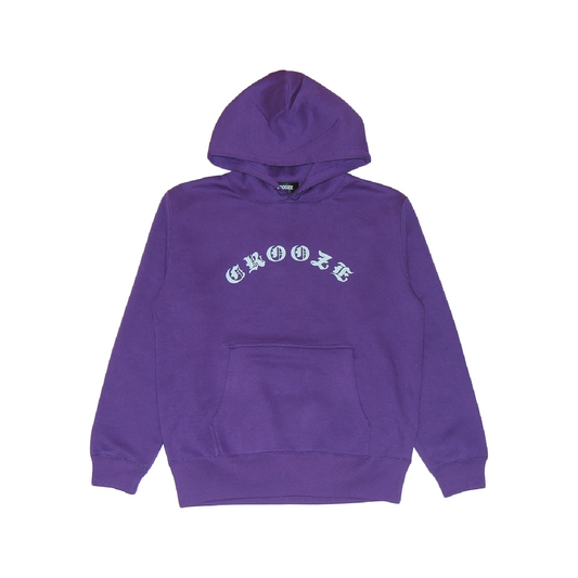 CROOZE Old English Logo Hoodie -パープル