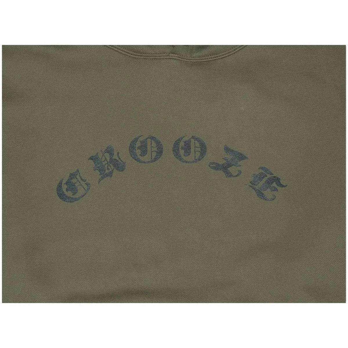 CROOZE Old English Logo Hoodie -オリーブ