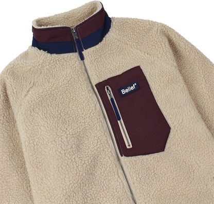 Belief NYC Arctic Zip Fleece -キャメル