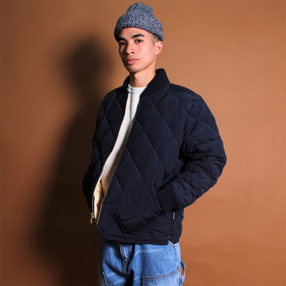 Belief NYC Diamond Quilted Jacket -ネイビー