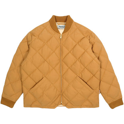 Belief NYC Diamond Quilted Jacket -タン