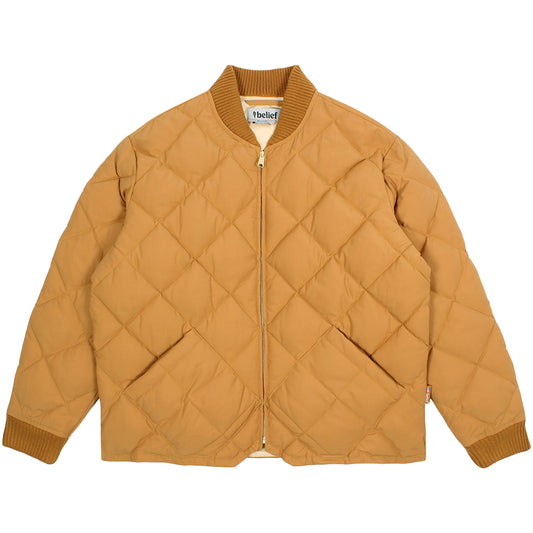 Belief NYC Diamond Quilted Jacket -タン