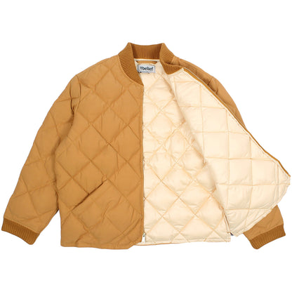 Belief NYC Diamond Quilted Jacket -タン