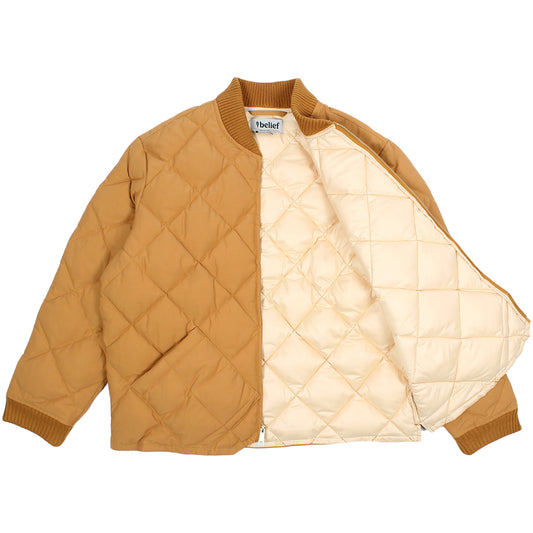 Belief NYC Diamond Quilted Jacket -タン