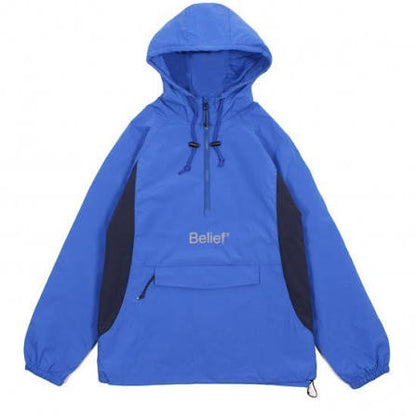 Belief NYC Sports Logo Anorak -ロイヤルブルー